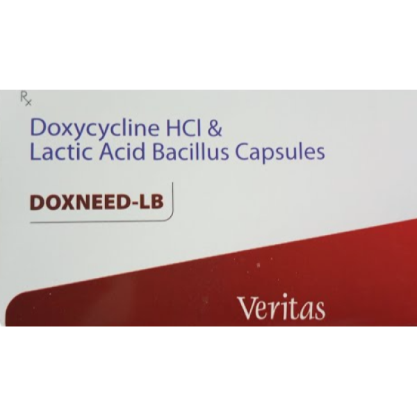 Box of generic Doxycycline 100mg capsule